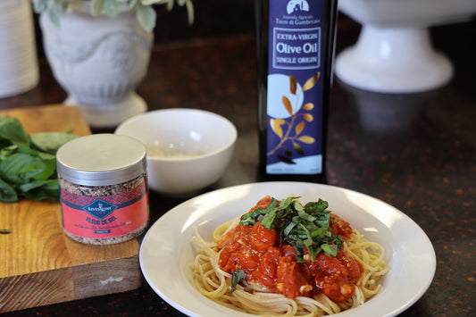 Spaghetti with Cherry Tomato and Basil Sauce